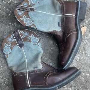 Stylish Brown and Gray Women's Boots